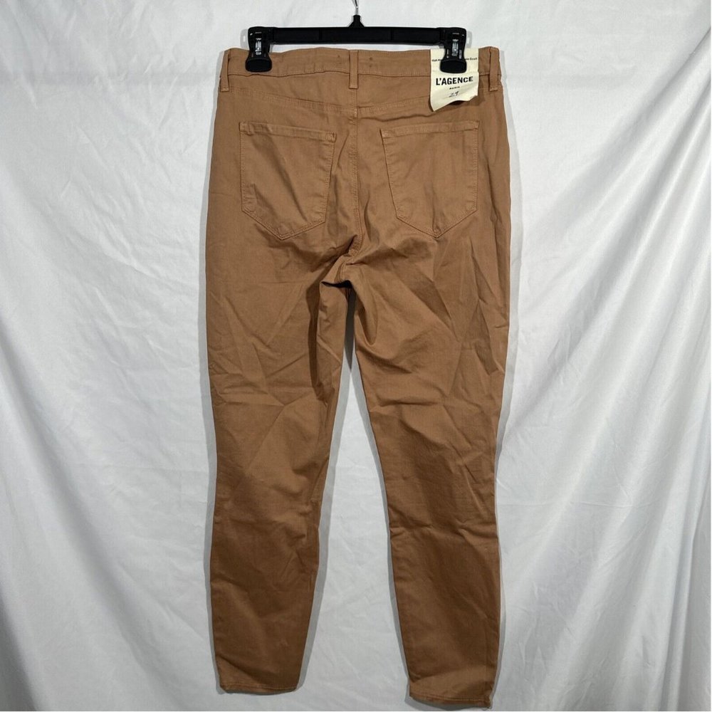 NEW $243 L'AGENCE [ 29 ] Margot Crop Skinny‎ Jeans In Camel Cream Tan - Picture 10 of 16